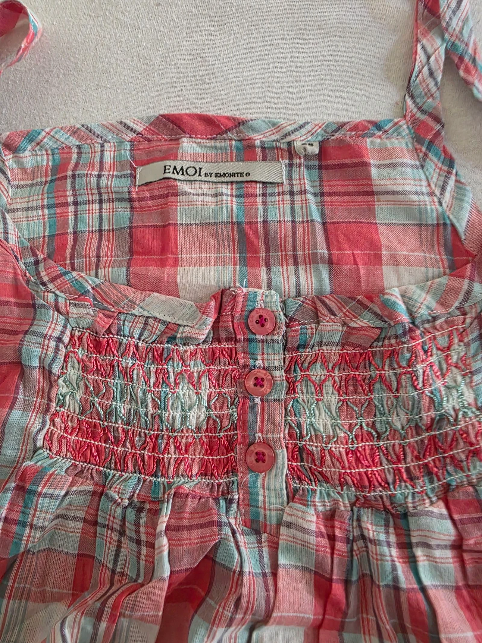 Top de alças / Blusa de algodão madras 🍒y2k vintage 2000's🍒tamanho 38 – photo 8